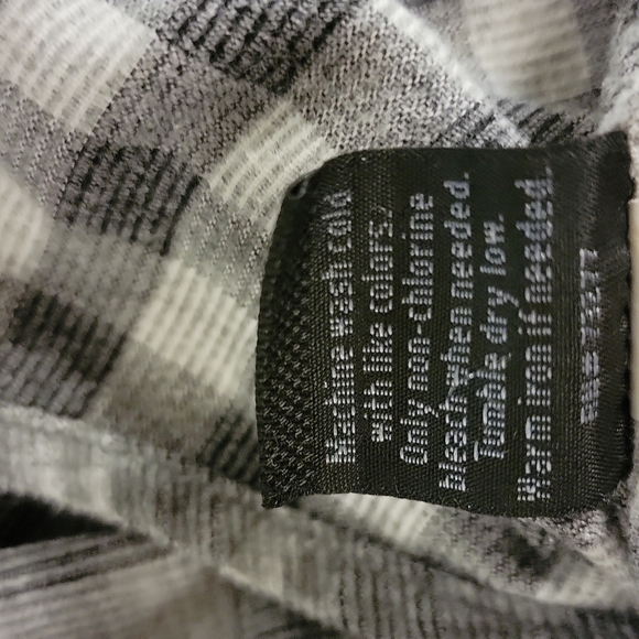 𝅺marc Anthony gray and silver slim fit plaid button down shirt size L - Picture 5 of 8